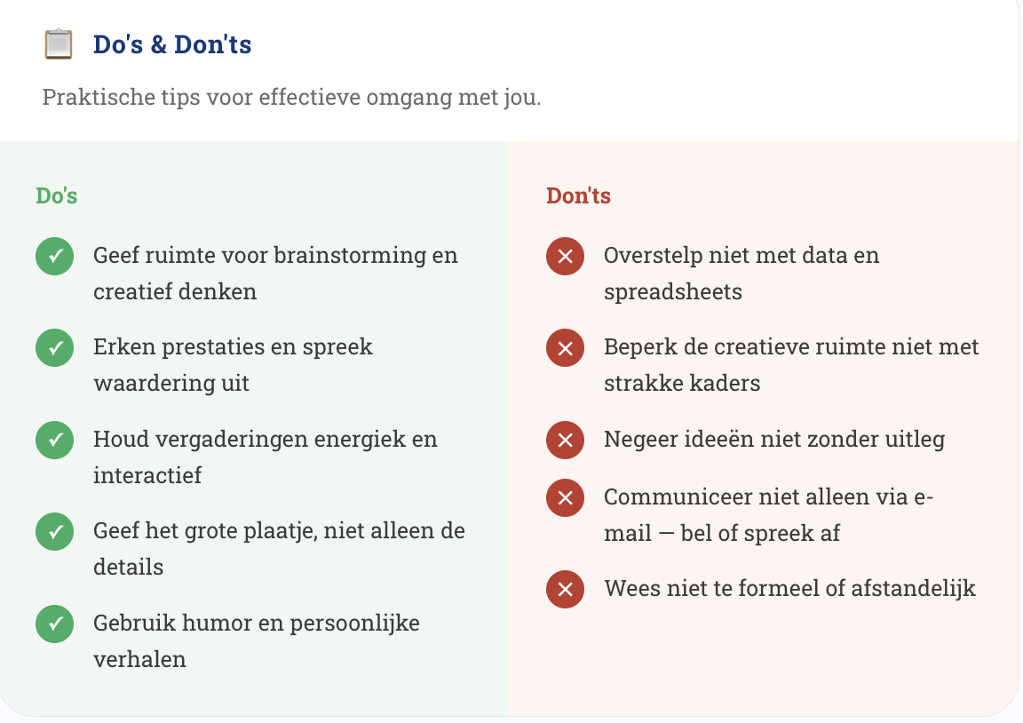 Do's en Don'ts voor omgang